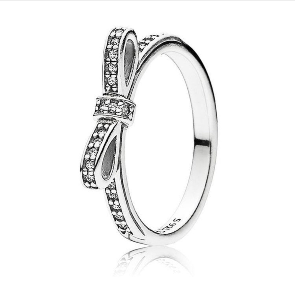 Pandora Silver Bow Ring